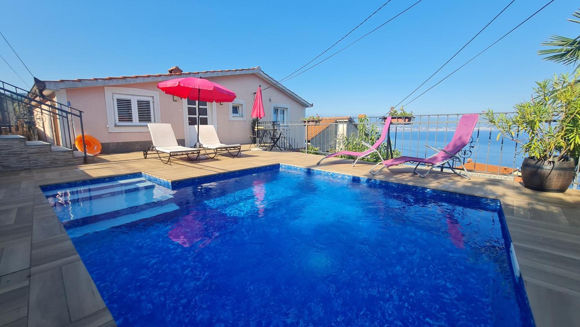House Anastazia With Spectacular View Villa Lovran Exterior foto