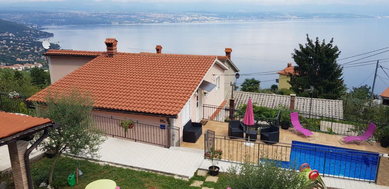 House Anastazia With Spectacular View Villa Lovran Exterior foto